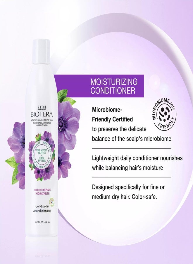 Biotera Moisturizing Conditioner | Hydrates & Moisturizes Dry, Medium, Fine Hair | Microbiome Friendly | Vegan & Animal Test Free | Paraben Free | Color-Safe | 15.2 Fl Oz - Image 2